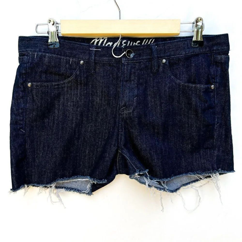 Madewell Dark Wash Denim Jean Cutoff Shorts